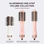 Explore the OlaerMoso volume collection with three versatile hair styling brushes for diverse hair types. Premium quality for salon-like results.