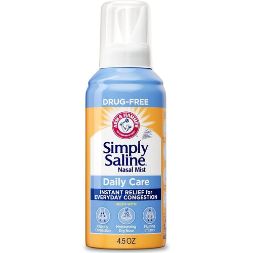 Buy now ARM & HAMMER Simply Saline Nasal Care Daily Mist 4.5oz â€“ Instant Relief for Every Day Congestion â€“ One 4.5oz Bottle at indiglob india