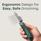 Dematting Comb for Dogs - Serrated Mat Remover for Curly Coats
