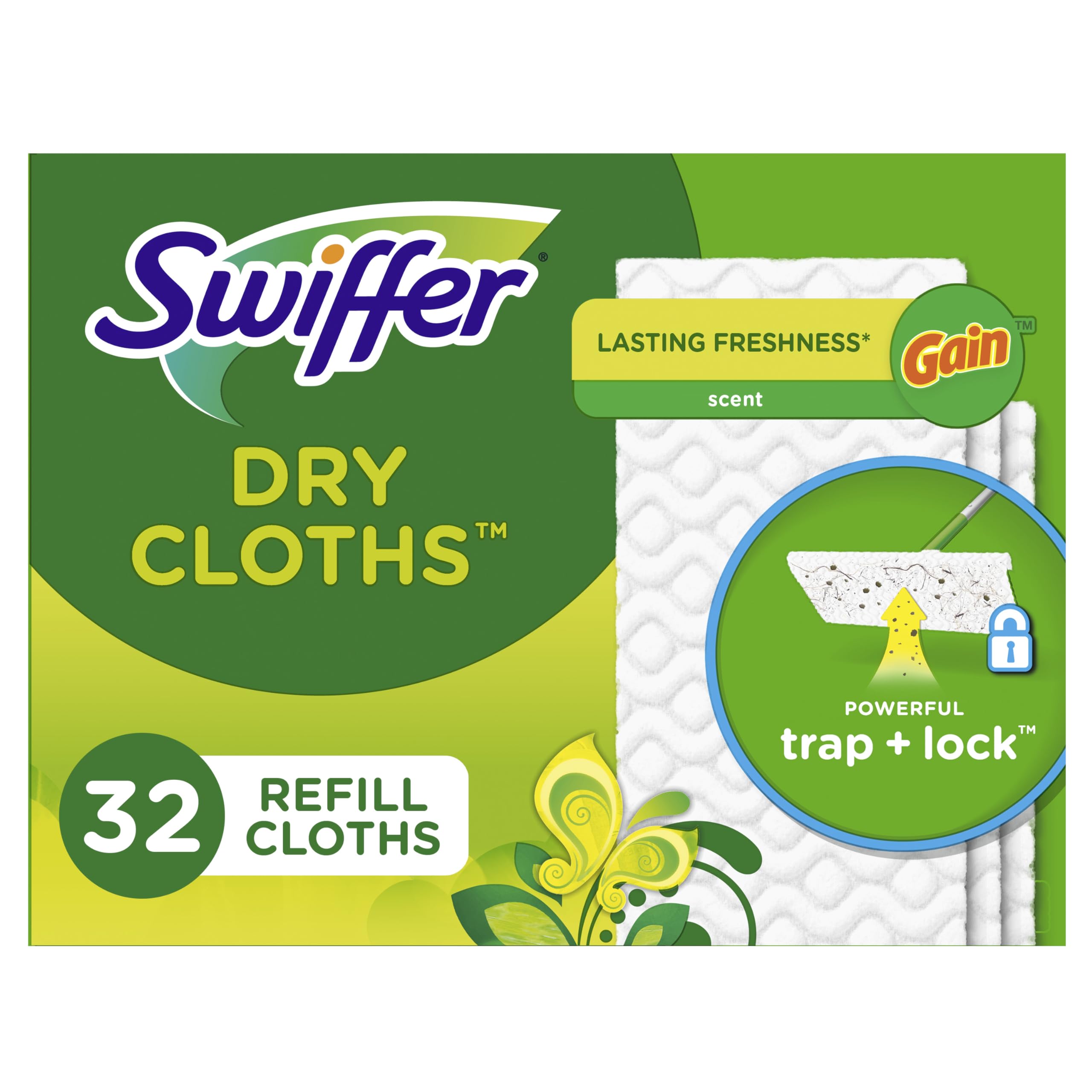 Buy now Swiffer Sweeper Dry Sweeping Pad, Multi Surface Refills for Dusters Floor Mop, with Febreze Lavender, 32 count at indiglob india