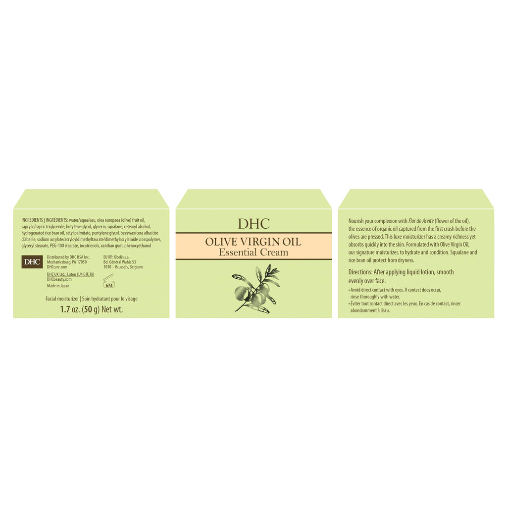 DHC Olive Virgin Oil Essential Cream, Ultra-Rich Skin Barrier Cream, 1.7 oz