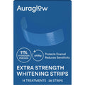 Auraglow Teeth Whitening Strips, Extra Strength Whitening Strips, 14 Whitening Treatments, 11% Hydrogen Peroxide with Nano Hydroxyapatite to Reduce Sensitivity & Protect Enamel, 28 Strips, Mint