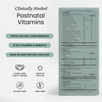 Perelel Mom Multi Postnatal Vitamins with Omega 3 DHA, Iron, & Collagen | Postpartum Health Support, Postnatal Vitamins for Women, Vitamin B12, Soy & Gluten Free, Non-GMO, 30 Daily Pill Packs