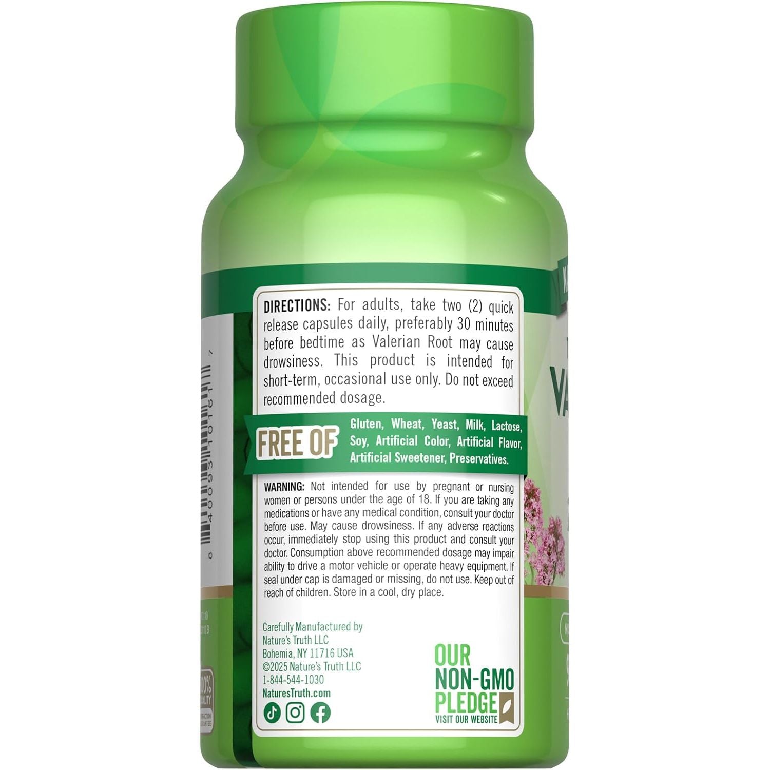 Buy now Nature's Truth Valerian Root Capsules | 2400mg | 90 Count | Non-GMO & Gluten Free Supplement at indiglob india