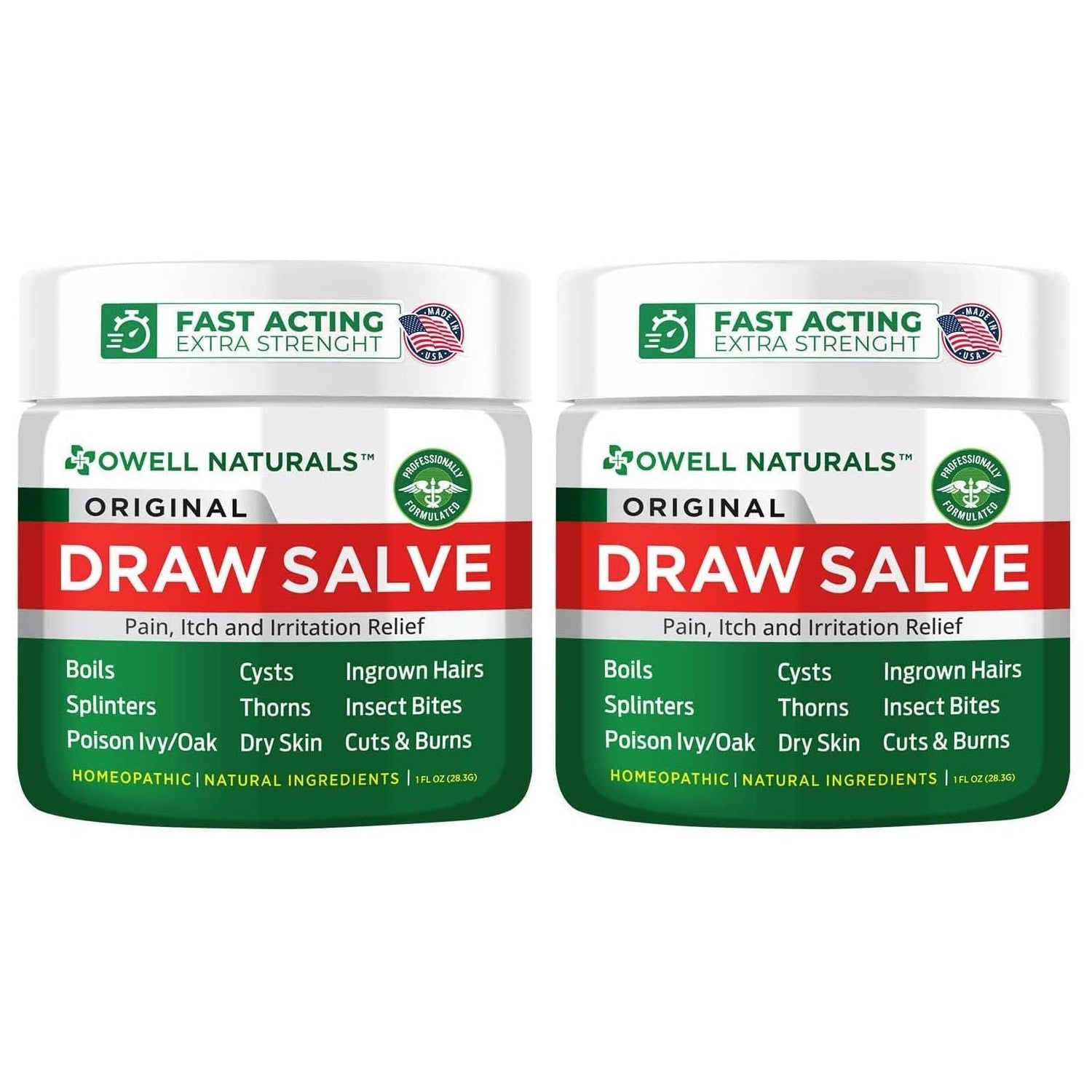 Buy now OWELL Naturals Drawing Salve Ointment for Boil & Cyst Removal, Ingrown Hair, Splinter Remover, Bug Spider Bites, Bee Sting, Mosquito Itching, Poison Ivy, Flare, Hangnail 1 Fl Oz (Pack of 2) at indiglob india