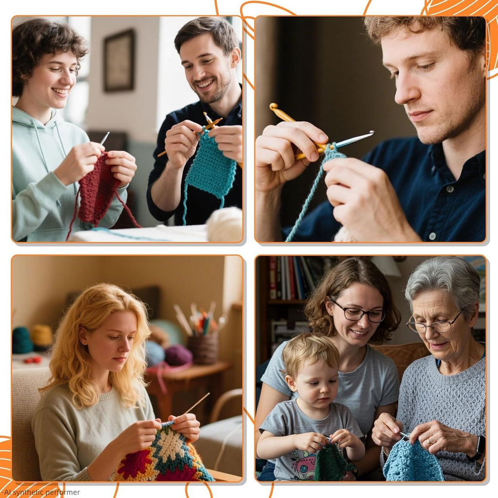 Yinsun 12 Crochet Yarn for Crafts, Mini Acrylic Yarn for Beginners (12x15g)