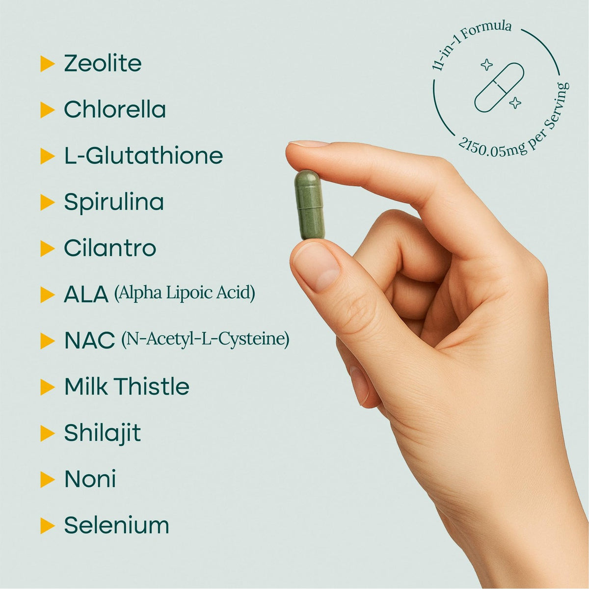 Zeolite Binder Detox with Clinoptilolite, Chlorella, Cilantro & NAC, 90ct