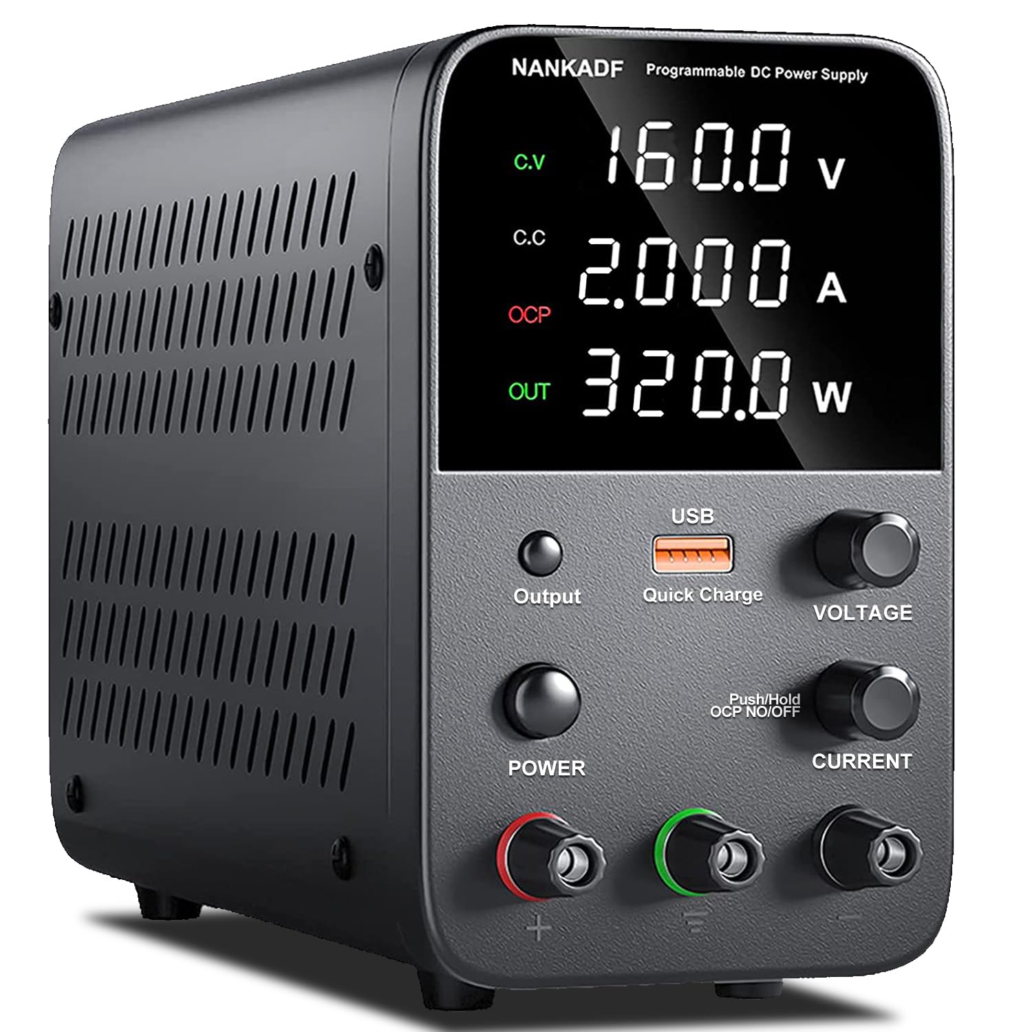 Buy now DC Power Supply Variable, Bench Power Supply with Encoder Adjustment Knob, Output Enable/Disable Button, Adjustable Power Supplies with USB Quick-Charge, Short Circuit Alam (30V 10A Black) 160V 2A BLACK at indiglob india