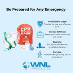 Buy now WNL Products CPR Rescue Mask, Adult/Child & Infant Pocket Resuscitator, Soft Case Kit with Belt Clip at indiglob india
