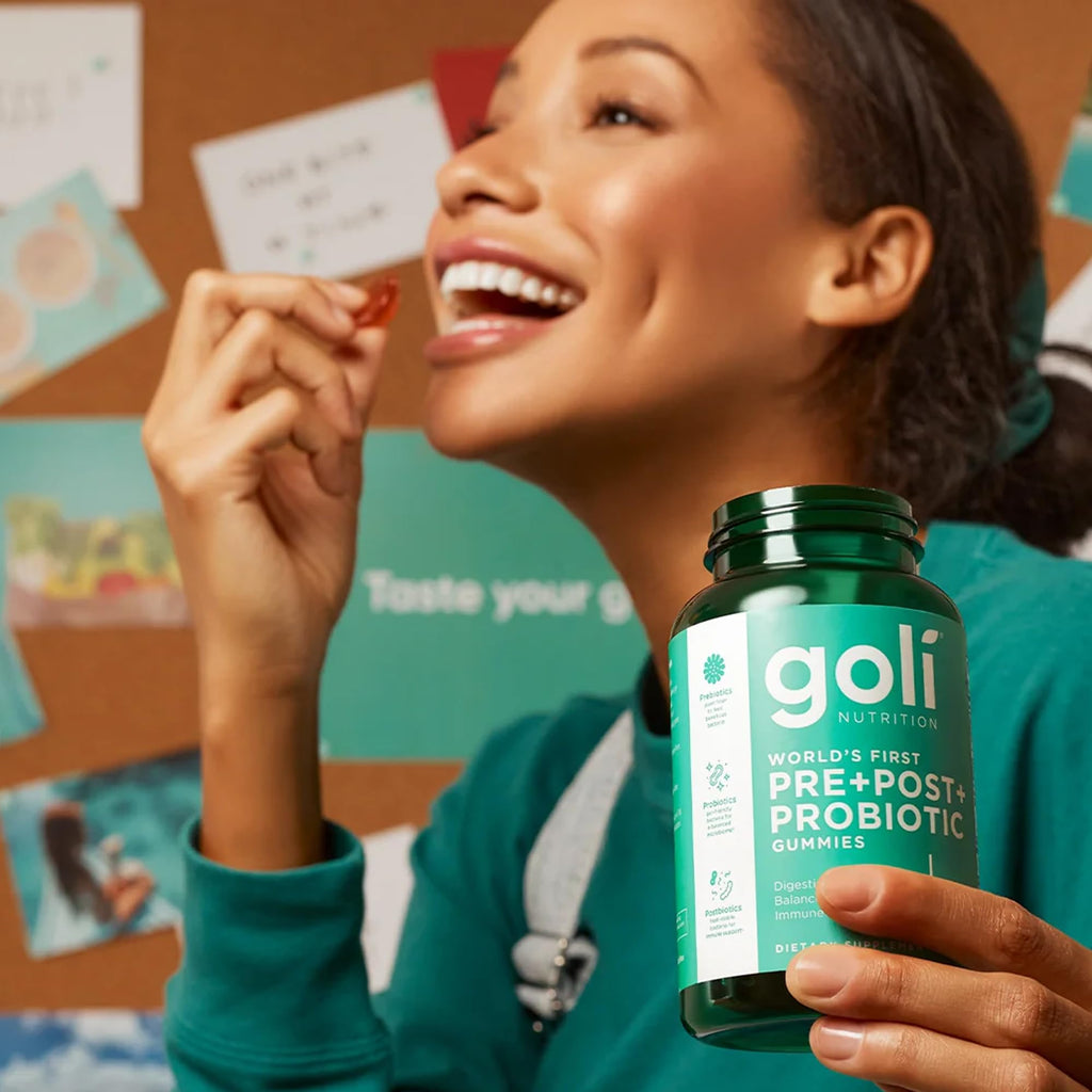 Goli Pre Pro Postbiotic Gummies - Worlds First 3-in-1 Formula with DE111 Probiotics, XOS Prebiotics, MCC1849 Postbiotics - Vegan, Non-GMO, Gluten-Free, 180 Count (3 Pack)