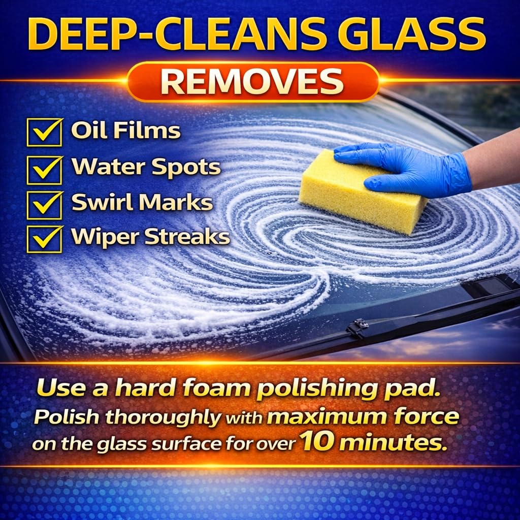 7oz (200g) 99% Cerium Oxide Glass Polishing Powder (3-5 Um) – Removes: Oil Films, Water Spots, Swirl Marks, Wiper Streaks, Removes Fine Scratches & Deep-Cleans Glass Surfaces.