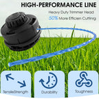 KTHA 1040-03 Weed Eater Head Replacement Compatible with Kobalt 80V KST 1680-06 40V KST 2540-06 KST 1040A-03 24V KST 224A-03 KST 224B-03 Cordless String Trimmer with 0.080" 17 Ft Pre-Cut Line