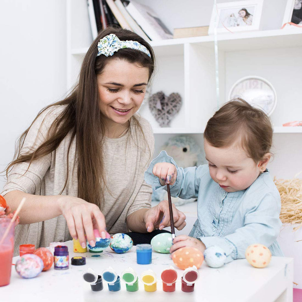 36 Empty Paint Pots with Lids, 5 ml/0.17 OZ Clear Empty Storage Paint Containers, Mini Painting Cup Arts Crafts Containers for Summer Camp Kids Classrooms Schools Art Festivals etc
