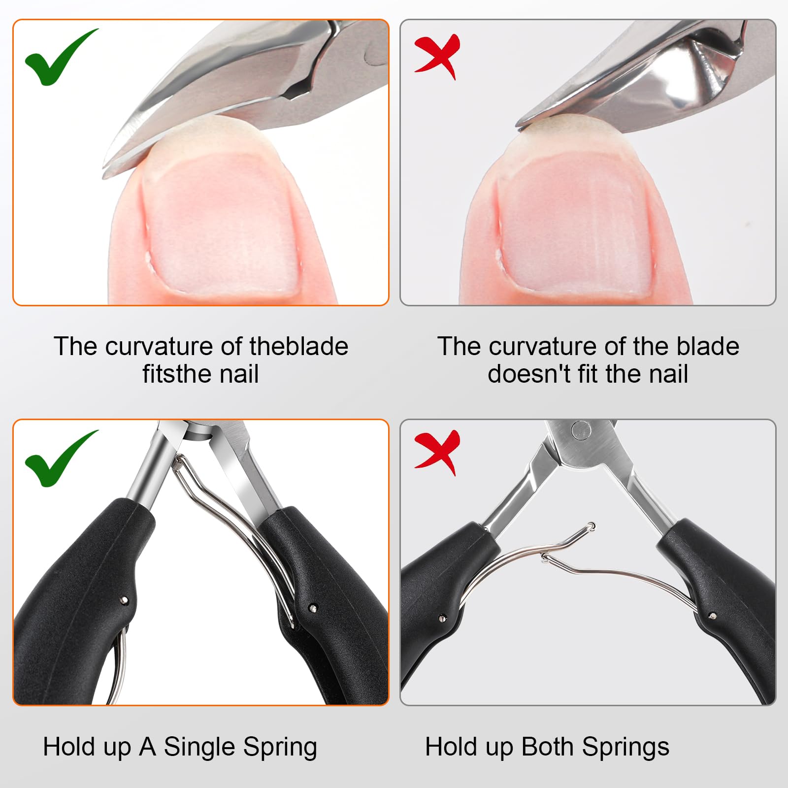 Toe Nail Clippers for Men, Toenail Clippers for Thick Nails for Seniors, German Ultra Sharp Stainless Steel Fingernail Clipper with Catcher, Heavy Duty Ingrown Nail Cutter Long Handle with Wide Jaw