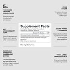 LEGION Micronized Creatine Monohydrate Supplement - Clean Creatine Powder for Muscle Gain & Post Workout Recovery - Micronized Creatine Supplement for Maximum Absorption (60 Servings, Unflavored)