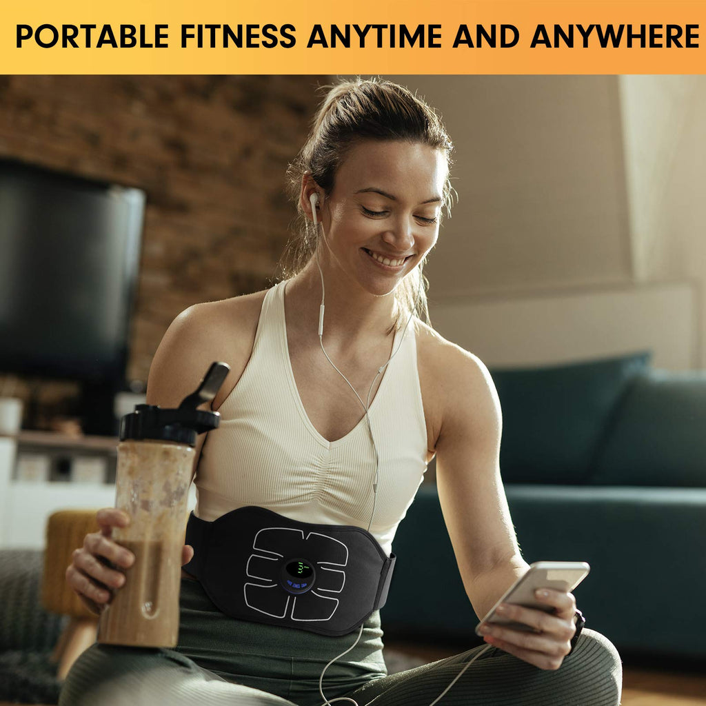 Buy now MarCoolTrip MZ ABS Stimulator,Ab Machine,Abdominal Toning Belt Workout Portable Ab Stimulator Home Office Fitness Workout Equipment for Abdomen Black at indiglob india