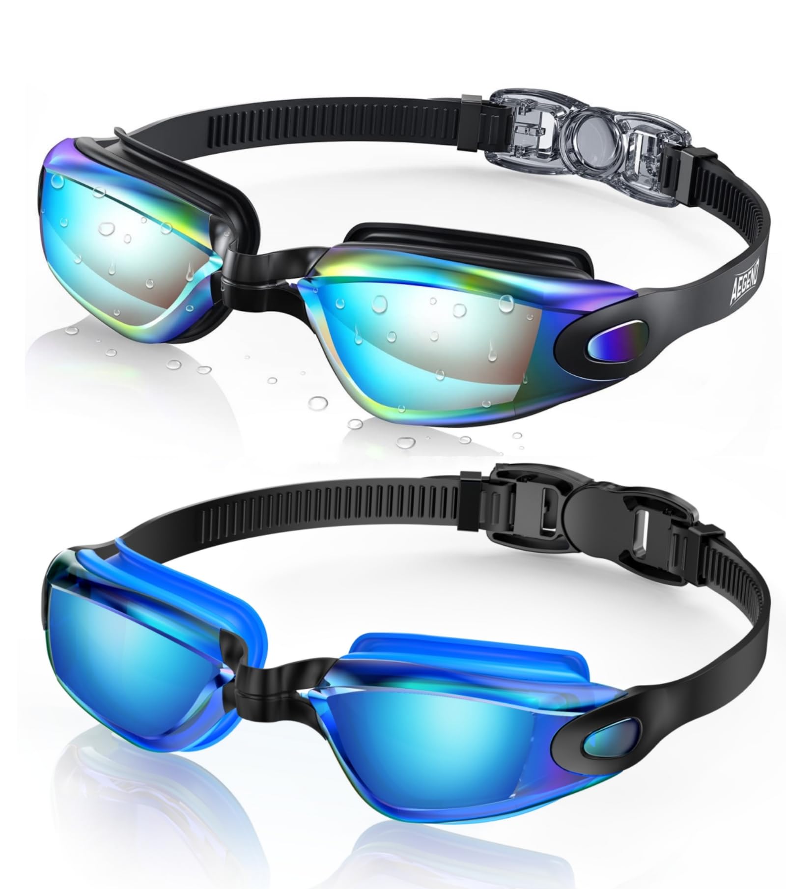 Buy now Aegend Swim Goggles, 2 Pack Swimming Goggles No Leaking Adult Men Women Youth at indiglob india