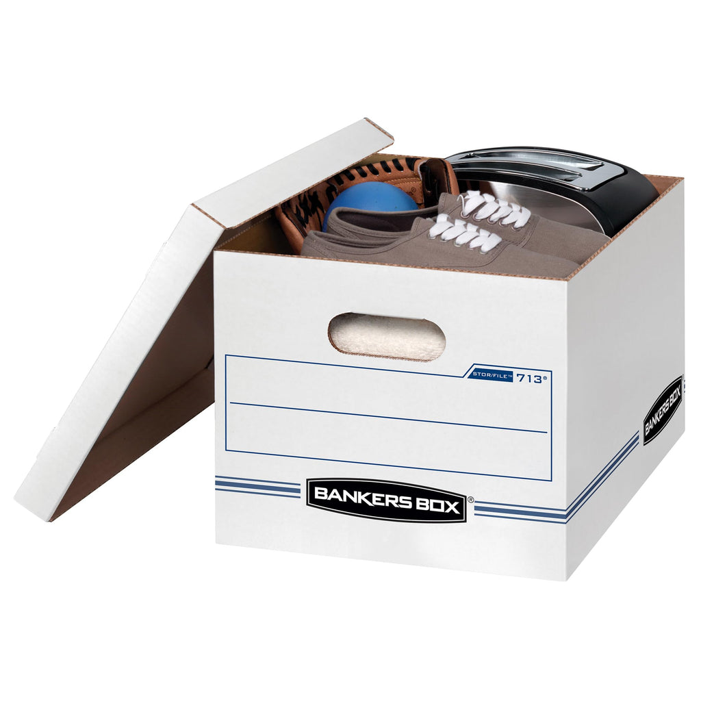 Bankers Box 30-Pack Basic-Duty File Storage Box with Lid, Letter/Legal