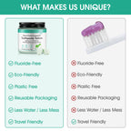 Toothpaste Tablets 150P-Nano Hydroxyapatite Toothpaste Chewable Toothpaste Tablets for Sensitive Teeth,Flouride&Plastic Free Friendly Travel Tabs,Whitening Teeth&Freshens Breath