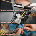 Keze Gun Cleaning Kit 9mm,.22,.357,.38,.45 with Gun Oil 1 oz. & CLP Cleaner Lubricant 2 oz. Handgun Shotgun Rifle and Pistol Cleaning Kits with Caliber Brass Brush and Brass Jag Adapter Portable Case