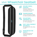 Vive Wheelchair Seatbelt - Safety Belt for the Elderly - Harness for Adults