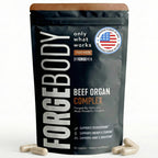 Forgebody Beef Liver & Organ Complex Supplement, Grass-Fed Liver, Heart, Bone Marrow, Pancreas, Testicles Ancestral Nutrition for Athletes and Active Men, Supports Energy + Recovery + Brain, 1 Month