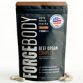Forgebody Beef Liver & Organ Complex Supplement, Grass-Fed Liver, Heart, Bone Marrow, Pancreas, Testicles Ancestral Nutrition for Athletes and Active Men, Supports Energy + Recovery + Brain, 1 Month