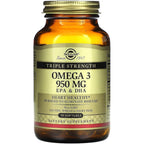 Buy now Solgar Triple Strength Omega 3 950 mg - 50 Softgels - Supports Joint & Skin Health - Non-GMO, Gluten Free, Dairy Free - 50 Servings at indiglob india