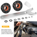 HC5345 Seal Kit For SeaStar Hydraulic Steering Cylinder Seal Kit with Pin Wrench HS5157 compatible with HC5340, HC5341, HC5342, HC5343, HC5344, HC5345,HC6750, HC6751