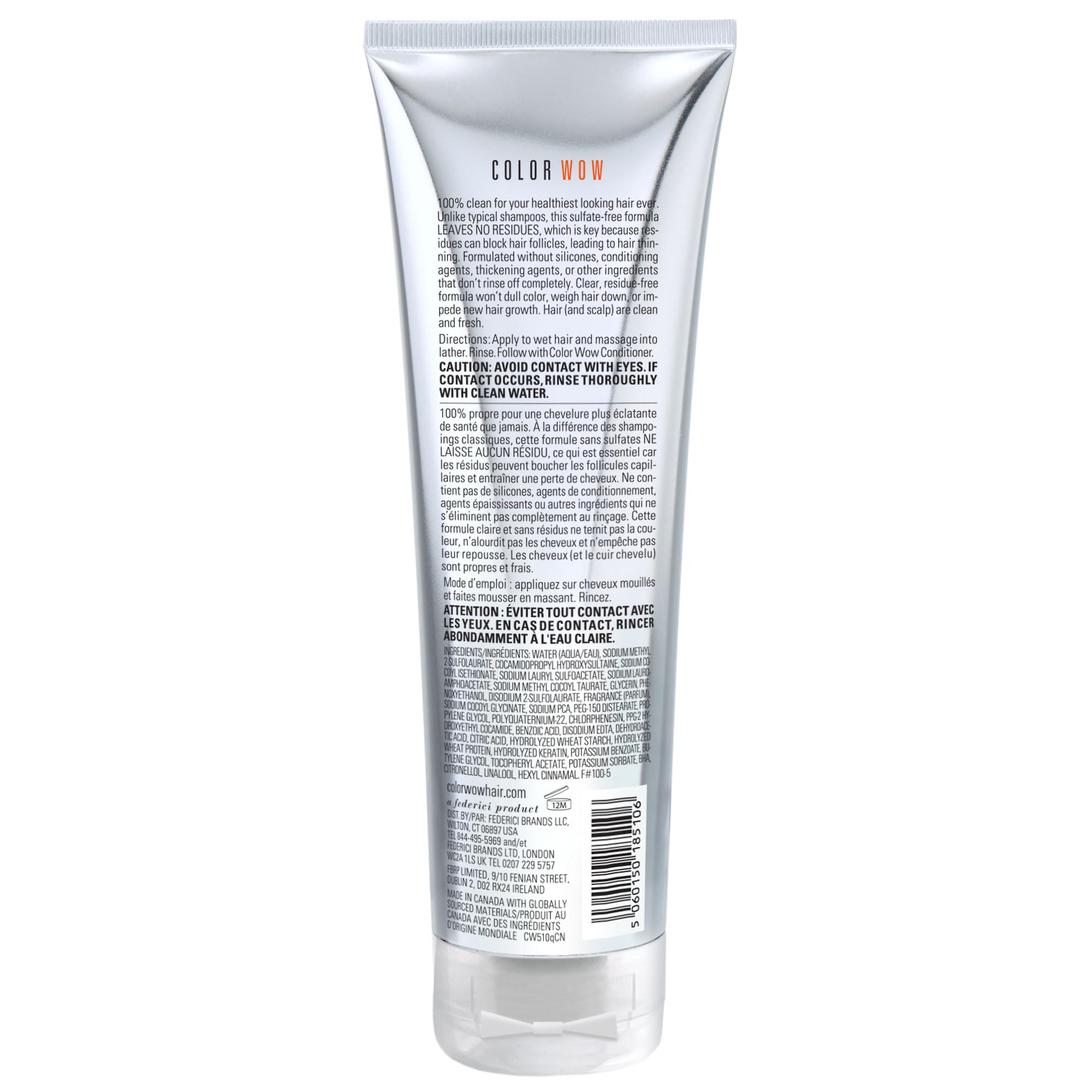 COLOR WOW Color Security Shampoo – Sulfate-Free, Residue-Free Formula | Sulfate-free, residue-free shampoo for color-treated hair. Formulated to promote a healthy-looking scalp and strands.