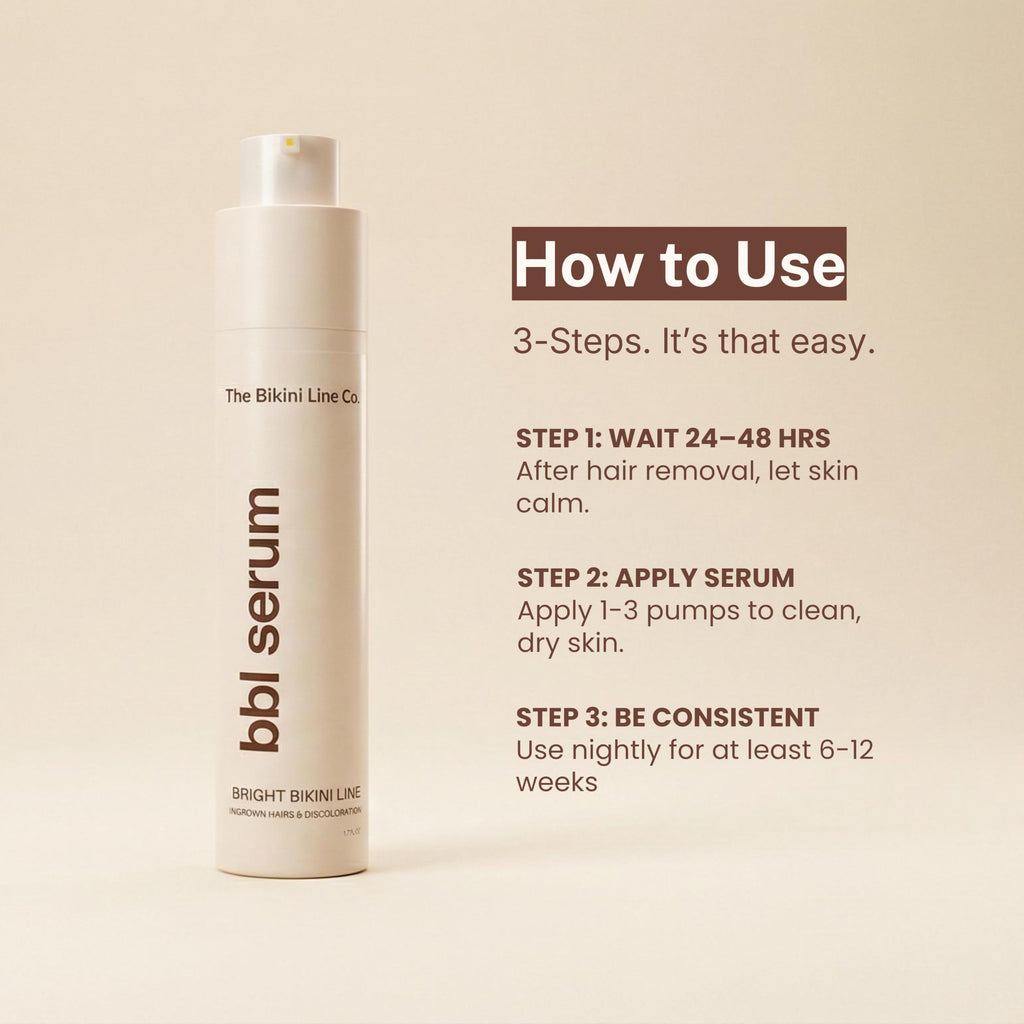 BBL Serum – 3-in-1 Bikini Line Care, Fragrance-Free Post-Hair Removal Serum with Salicylic Acid & Niacinamide, Helps Reduce the Look of Ingrown Bumps & Irritation, Designed for Sensitive Skin