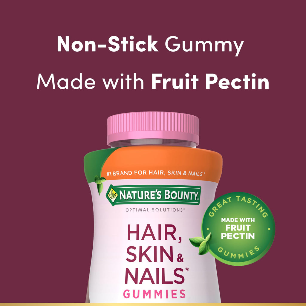 Nature's Bounty Optimal Solutions Hair, Skin & Nail Collagen Pectin Gummies
