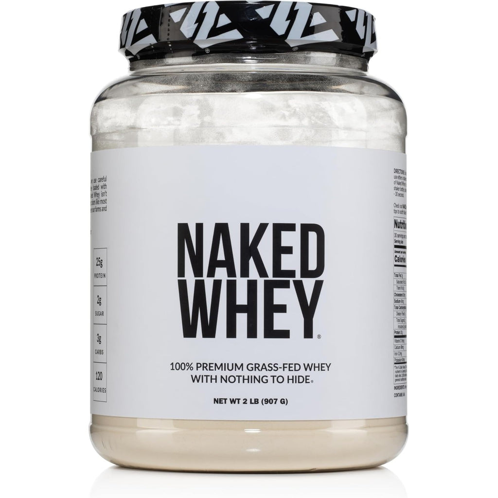 Buy now NAKED Whey 2LB 100% Grass Fed Whey Protein Powder - Only 1 Ingredient, Unflavored Whey Protein, Undenatured, Gluten Free, Soy Free, No GMOs, No Preservatives Unflavored 2 Pound (Pack of 1) at indiglob india
