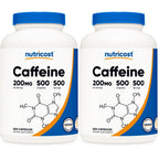 Nutricost Caffeine Pills, 200mg Per Serving (500 Caps)