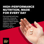 GNC Mega Men 50 Plus Multivitamin for Men | Antioxidants | Heart Health | Prostate and Circulatory Support | 120 Count | Clinically Studied Antioxidant Formula Supports Heart Health, Prostate Health, and Protection Against Free Radicals