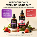 Vitamin B Complex 23000mcg - Methyl B12| B9 Folic|B7 Biotin,B1,B2,B3,B5,B6 | Vitamin B Complex Liquid Drops for Men & Women with Vitamin C, Choline & Inositol for Energy, Immune & Brain Support - 2Oz