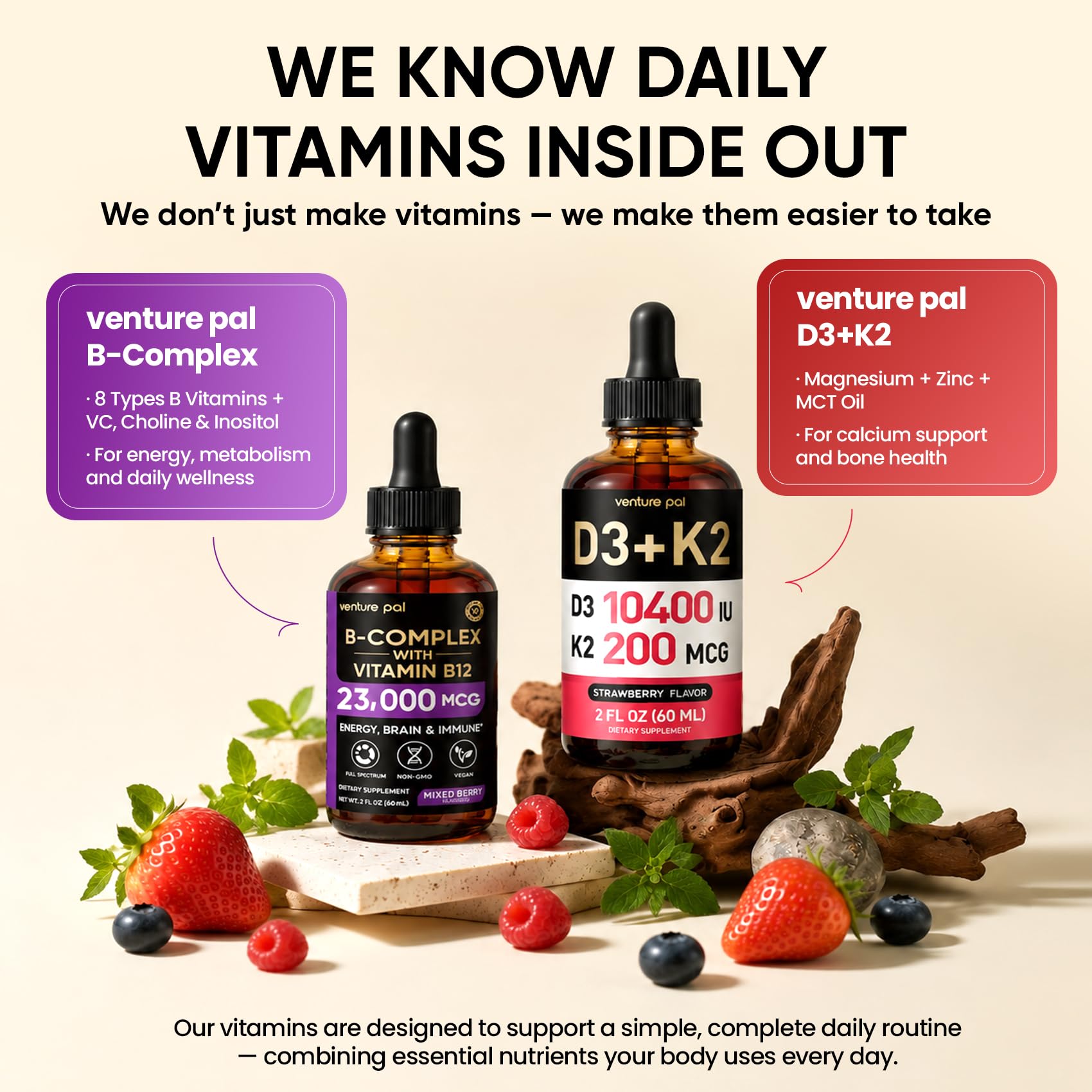 Vitamin B Complex 23000mcg - Methyl B12| B9 Folic|B7 Biotin,B1,B2,B3,B5,B6 | Vitamin B Complex Liquid Drops for Men & Women with Vitamin C, Choline & Inositol for Energy, Immune & Brain Support - 2Oz