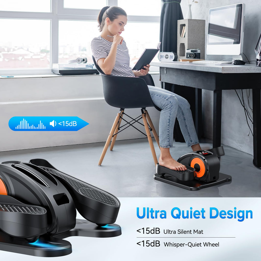GUGTTR Under Desk Elliptical Machine, Electric Leg Exerciser for Seniors