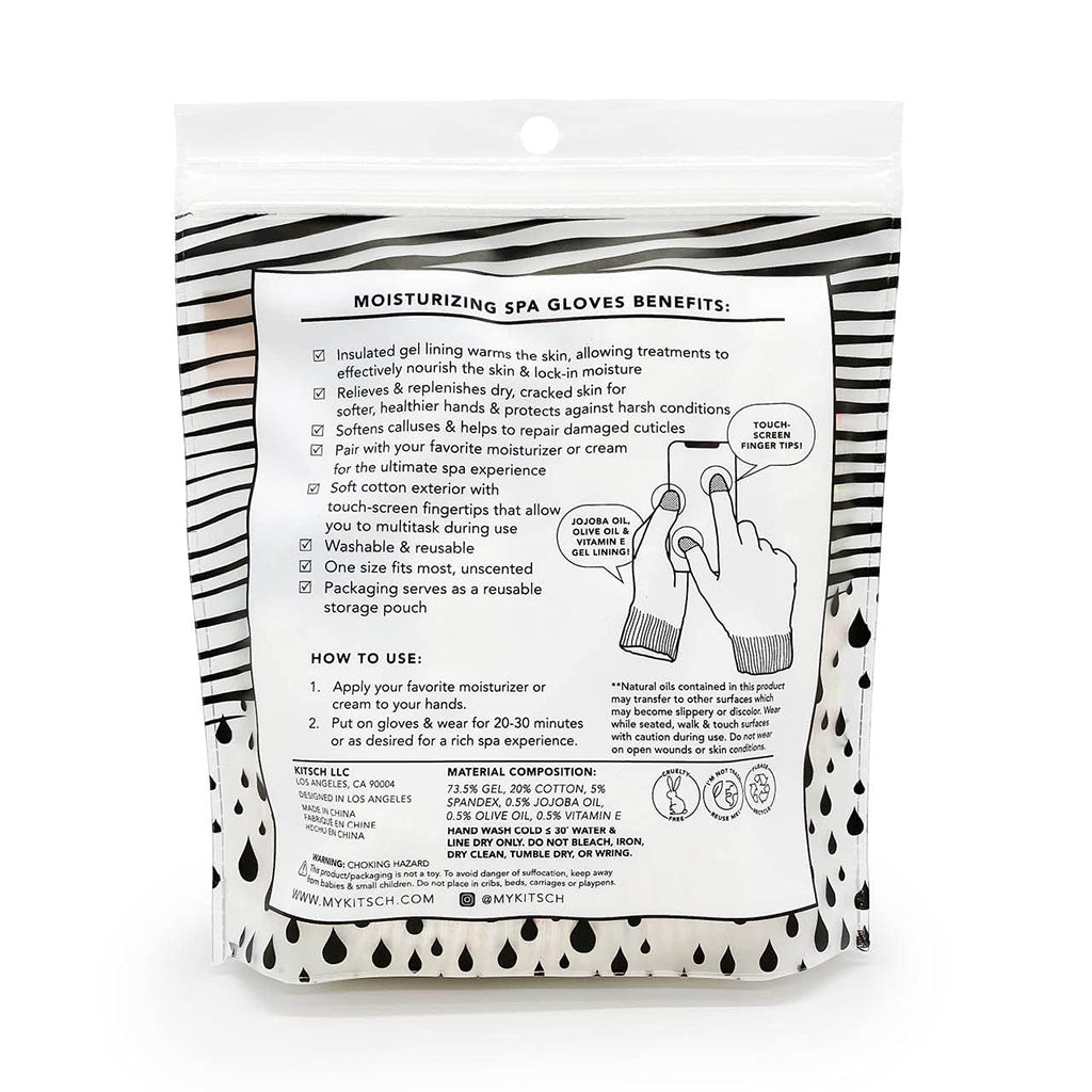 Buy now Kitsch Moisturizing Gloves Overnight for Dry Hands Treatment, for Women & Men | Soft Hydrating & Infused Gel Spa Gloves for Kids, One Size Fits Most, Washable & Reusable Pair at indiglob india