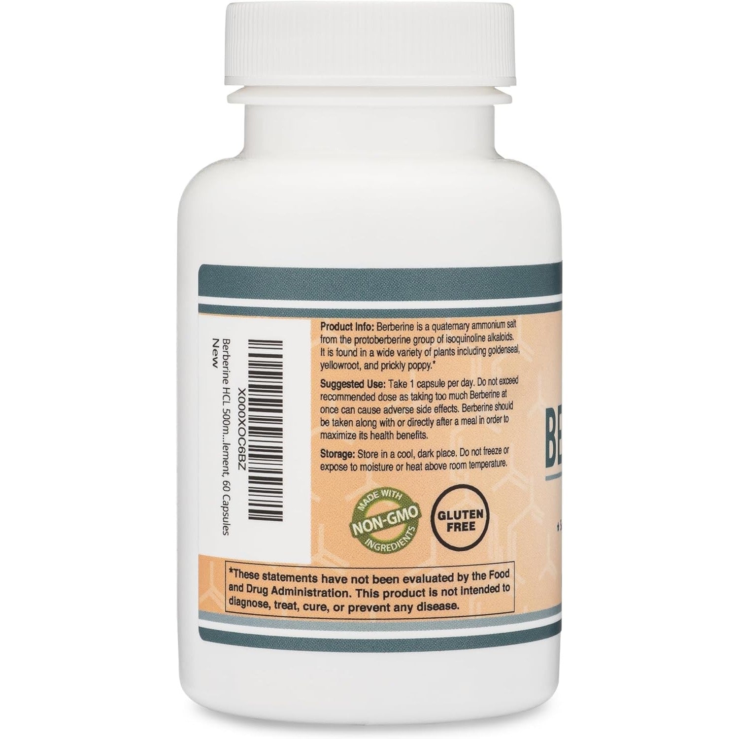 Berberine HCl 500mg, 97% Purity, Metabolic, 60 Capsules | Metabolism Supplement, AMPK Activator, Appetite + Hormonal Balance Support, 97% Purity, Third-Party Tested