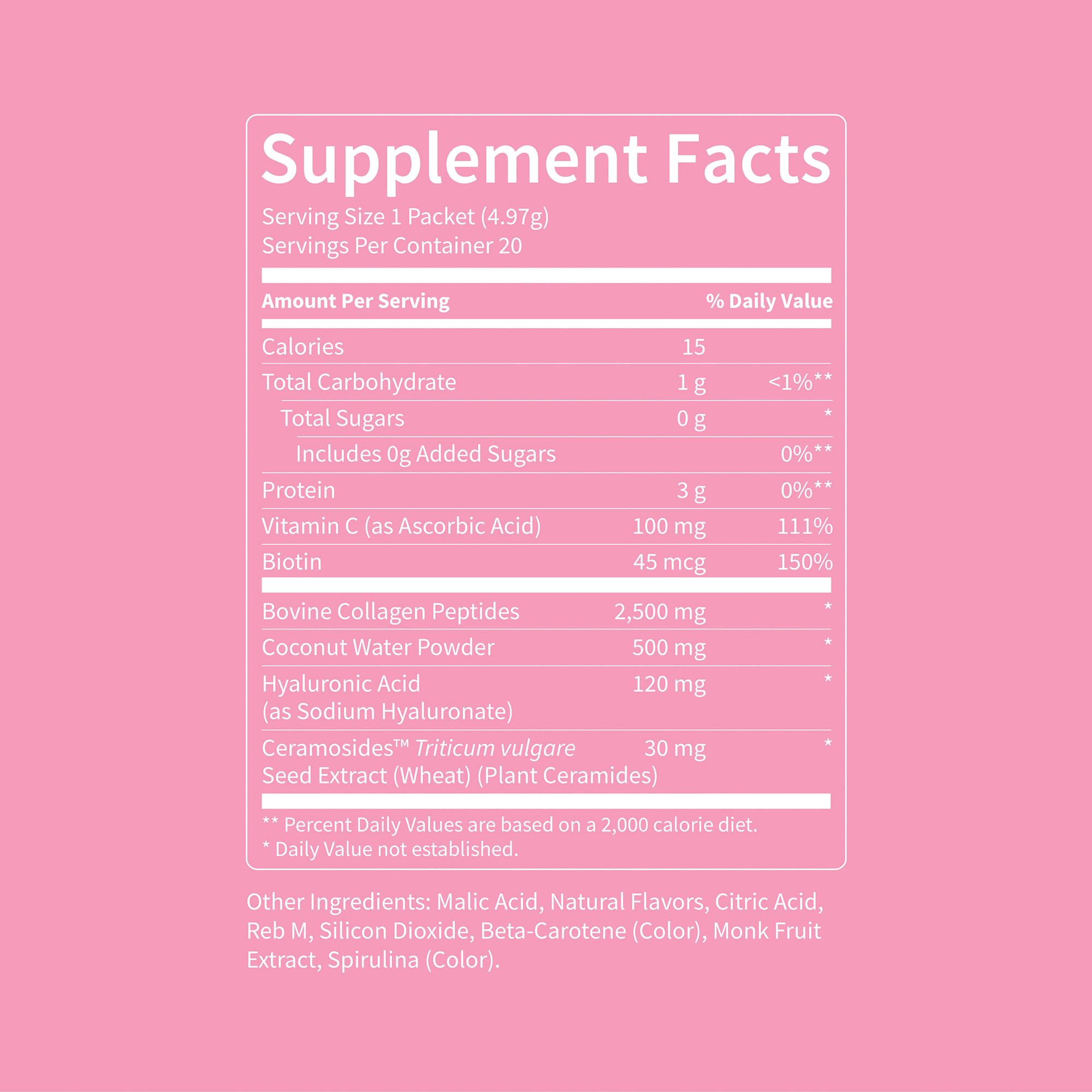 Nello Superglow Powdered Drink Mix, Skin Hydration, Glow & Hair Support, Collagen Peptides, Hyaluronic Acid, Ceramosides, Biotin & Vitamin C, 20 Stick Packs (Paradise Pear)