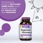 Bluebonnet Magnesium Glycinate, Energy Production*, Enzyme Function*, Non-GMO Certified by NSF, Vegan, Kosher Certified, Gluten-Free, Soy-Free, Dairy-Free, 60 Vegetable Capsules, 15 Servings | Non-GMO, Gluten-Free, Soy-Free
