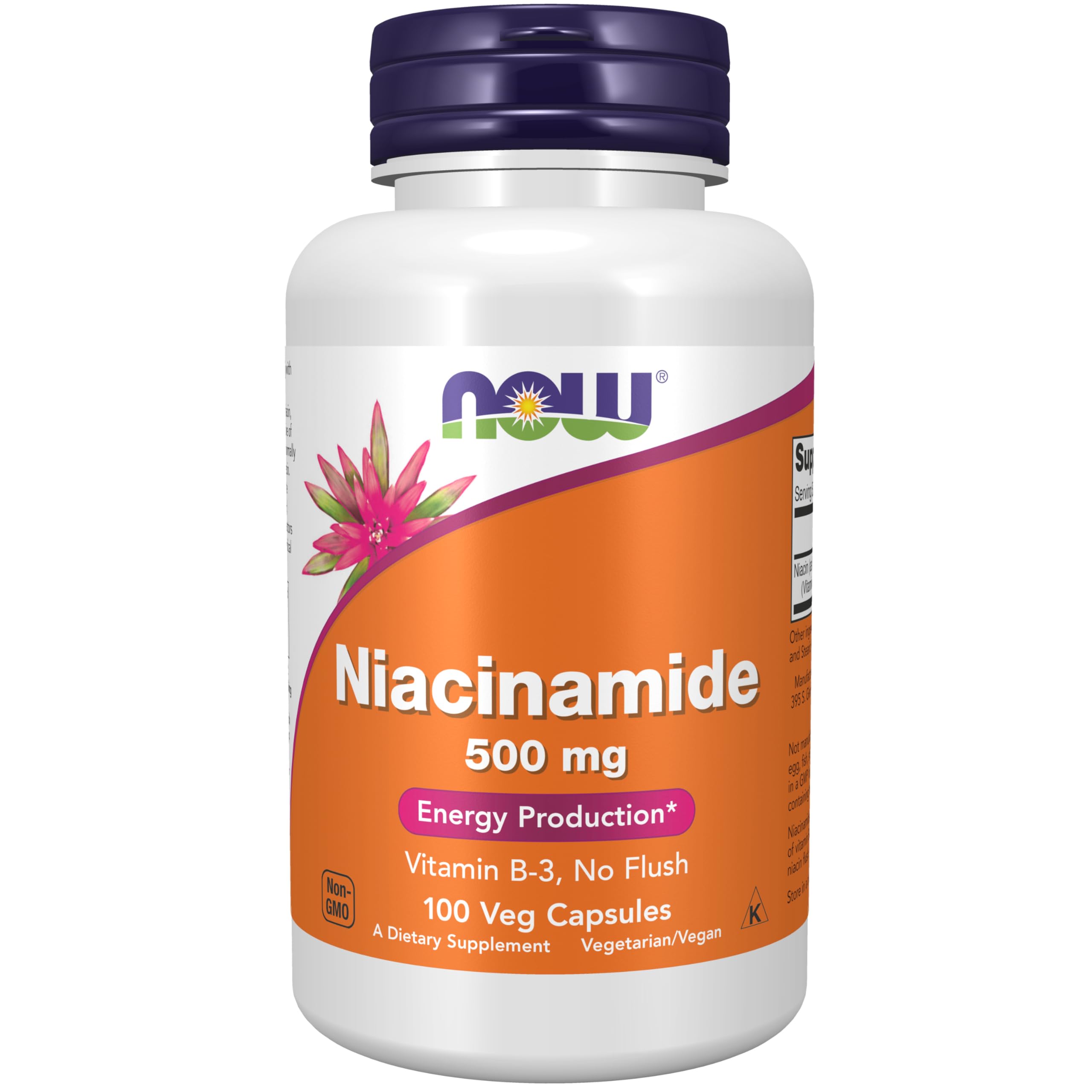 Buy now NOW Foods Supplements, Niacinamide (Vitamin B-3) 500 mg, Energy Production*, 100 Veg Capsules at indiglob india