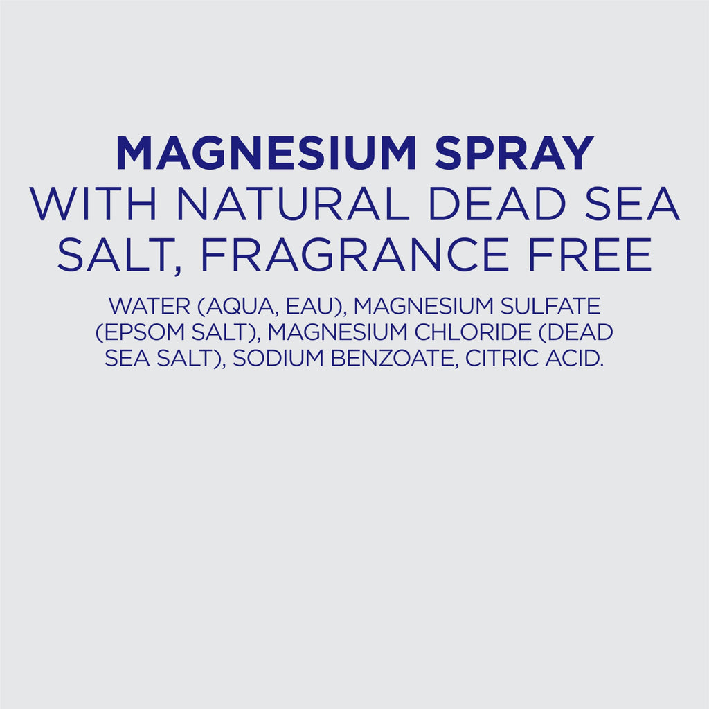 Dr Teal's Topical Magnesium Spray with Natural Dead Sea Salt, Fragrance Free, 8 fl oz (Pack of 2)