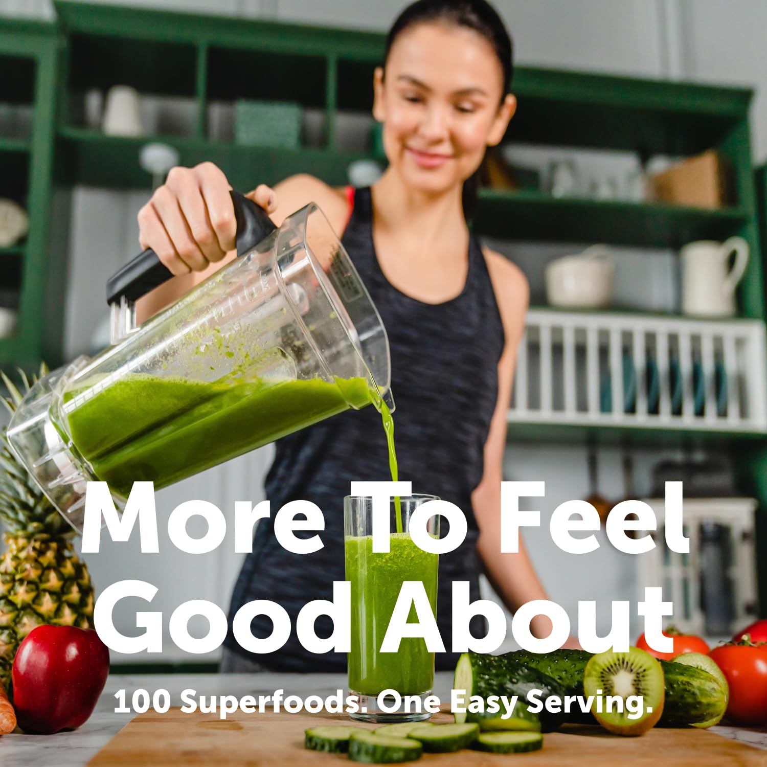 Micro Ingredients Super Greens Powder, 100 Superfoods, Green Drink Mix, 1lb | Superfood Blend with Daily Greens, Probiotics, Fruits, Vegetables & Mushrooms | 45 Servings | Non-GMO, Gluten-Free