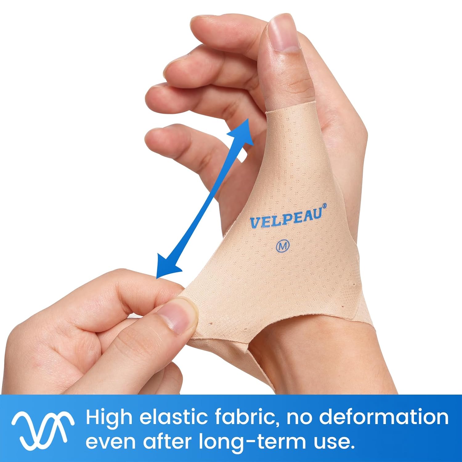 Buy now Velpeau Elastic Thumb Support Brace Liner (Pack of 2), Splashproof Thumb Wrist Compression Sleeve for Arthritis Pain, Tendonitis, Sprains, Sports, Fits Left & Right Hands (Khaki, Short Version, M) at indiglob india