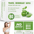 80Pcs Deodorant Wipes Individually Wrapped, Travel Antiperspirant Body Wipe