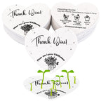 50 Plantable Seed Paper Hearts with Wildflower Seeds- A Thank You Card That Grows | A Memorable Gift Tag That Keeps Giving | 2.5in x 2in Thank You Note for Bridal Shower, Weddings, Holidays, and for Small Business Thank You Cards