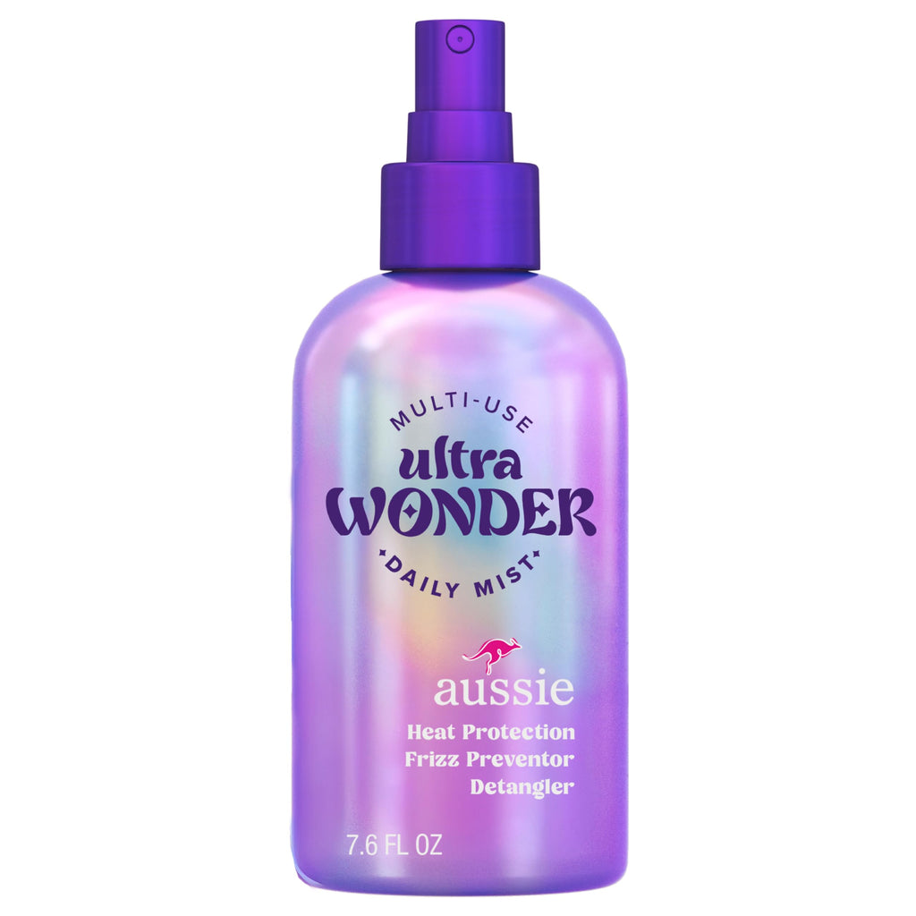 Aussie Ultra Wonder Daily Mist Lightweight Multi-Use Detangler, silicone-free, for All Hair Types and Curls, 7.6oz