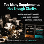 ONNIT Total Human Daily Multivitamin Packs for Men & Women, 30-Day Supply | Comprehensive day & night capsule packs; vitamins, minerals & herbs for daily wellness; 60 packs, 30-day supply, men & women